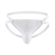 Männer sexy Eisseide niedrige Taille Tanga Herrenhöhle Rückenleck transparente Hüftleben-Unterwäsche Herren weiß L.