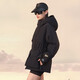 Govan style shell 4.0 five points luxury outdoor goose down jacket women's short down jacket black XL