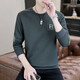 Edcofgivensi runder Nacken Langarm T-Shirt für Männer Frühling, Herbst und Winter Neues Sweatshirt für Männer Jugendmodet trendy Herren-Top-Basis-Shirt ohne Fleece 9901-Green Regular L Größe (105-125jin [Jin gleich 0,5 kg]))