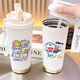 Supor Supor Cartoon Tier Thermosbecher Großkapazität Hochwertiger Schüler Edelstahl Water Tasse Kleine tragbare Kaffee Lebensmittelqualität 316 Edelstahl Antike Weiße XA15283 Dinosaurier Edelstahl aus Edelstahl