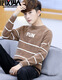 Der neue Herbst- und Winter-Halb-Turt-Turtleneck-Pullover für Männer im koreanischen Stil, verdickter Basishemd, vielseitige warme Strickfaden-Faden-Mantel-Trend 9905 Khaki L (110-125jin [Jin gleich 0,5 kg])