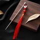 Ancient style tassel hairpin Hanfu hair accessories for children, girls, little girls, step-shape Tang suit accessories, princess baby 1# red