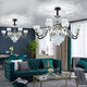
Erqi 2025 new lamps modern simple household atmospheric light luxury bedroom Nordic creative living room chandeliers 825-6 heads (three colors to change light)