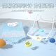 Baoshi bathing net rack baby bathing artifact lying support anti-slip net cushion universal bathing bed seat can be seated + pillow-blue