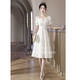 
Seidler evening dress light luxury niche high-end engagement white daily wearable beautiful princess dress adult gift girl host off-white XL (recommended 116-125 Jin [Jin equals 0.5 kg])
