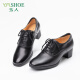 Y.R.SHOE Jiangsu Yuren Gongfa spring and autumn lace-up cowhide single leather shoes lightweight anti-slip soles breathable and comfortable formal leather shoes black 42 (260) men
