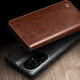 Qialino High-End Leder-Hülle geeignet für Huawei P50pro Mobiltelefon Hülle P50E Schutzhülle Full Cover Echtes Leder Anti-Fall-Fall-Männer und Frauen Huawei P50/50e Classic Brown