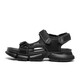 Jeep-Herrenschuhe, neuer Sommer echter Kuhwahnsinns-Sportsandalen, weicher Sohle bequemer und leichter Outdoor-Anti-Rutsch-Strandschuhe 1585 Schwarz (Lederschuhgröße) 39