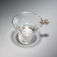 Rong Shan Tang Wood Glass Glass Inlaid Silver Tea Strainer Large Transparent Tea Strainer Bracket Tea Strainer Tea Set Accessories Silver Bead Glass Tea Strainer