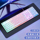 AOC True Mechanical Feel Keyboard and Mouse Set Wired Game Backlight Luminous Desktop Computer USB Peripheral Notebook Office LoL Chicken Internet Cafe E-Sports Membrane Keyboard and Mouse KM100 White Single Keyboard