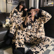 Mengdong Crayon Shin-chan Couple Pajamas for Men and Women Winter Coral Velvet Cute Cardigan Internet Celebrity Style Flannel Home Clothing Set KYX-A59904 XL Men's Style (Recommended 120-145 Jin Jin equals 0.5 kg)