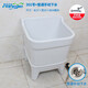 Rongjie automatic drain household large wash mop pool without dirty hands ceramic balcony desk control small bathroom square mop pool low No. 102 (length and width 35) manual drain