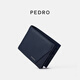 PEDRO cowhide multi-card solid color men's short wallet for boys PM4-15940235 Navy R