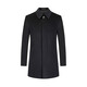 Seven brand cashmere woolen coat men's mid-length winter thick style business daddy wool coat warm winter coat black XL 180/96A
