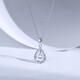 Saturday Fortune (ZLF) PT950 Platinum Pendant Women's Platinum Car Flower Sparkling Hollow Water Drop Pendant Yuedong 1.87g