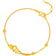 Saturday Fortune Gold Bracelet Women's Heart-to-Heart Pure Gold 999 Bracelet A0710571 Approximately 3.13g16+3cm Birthday Gift Price