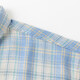 NASA Good Long Sleeve Shirt Herren Frühlings- und Herbst Koreanischer Stil Trendy Plaid Shirt Jugend lässig Lose Jacke Blau XL