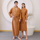 Dünne Satin-Bademantel am Ende des Jahres absorbieren die Nachthemd-Damen des Ehepaars Lange Plus-Größe Bademänze Frühling und Herbst 2201 Carbon Asche (Männer) 5xl (180-190 cm, 180-260jin [Jin gleich 0,5 kg])