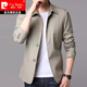 
Pierre cardin spring and autumn men's jacket business casual middle-aged and young people solid color lapel thin Korean style slim style. Jacket men's light gray 1048 M [recommended 98-110Jin [Jin equals 0.5 kg]]