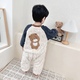 Kexin baby children's clothing children's flannel coral velvet one-piece pajamas autumn and winter double-layer thickened boy baby home clothes anti-kick sleeping bag picture color 100 size recommended 2-3 years old (height around 95)