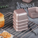 Apprenez à cuire le moule de pain grillé carré beurre de riz moule à gâteau de riz non cadré mini moule à cuisson Air aérien gâteau moule simple wk9911
