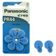 Batería de audífonos Panasonic PR41/PR44/PR48/PR70 BOTTA BATERÍA 1.4V Siemens PR44 (A675) 6 Píldoras una tarjeta