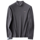 Prideme Herbst- und Winter Langarm T-Shirt Herbst Herbst Kleidung Fur-isoliert warm warme doppelte deutsche Samt Halbbaum-Basis-Hemd-Hemd-Hemd-Hemd-Hemd-Jacke YSB6630-Grau M [Gewichtsempfehlung: 100-120jin [Jin gleich 0,5 kg]]