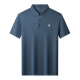 Mengtejiao Herren Sommer kurzärmeligte Maulbeer-Seiden-Lappel-T-Shirt mit mittleren Alters im mittleren Alter mit hohem T-Shirt-T-Shirt-T-Shirt-Polo-Hemd 13562 Purple 165/m [Vorgeschlagen 100-115jin [Jin gleich 0,5 kg]]]