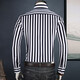 Talentiertes Yijia Vertikales gestreiftes Hemd Herren-Langsamen, schlanker Baumwollkoreaner-Stil gutaussehender Frühlings-Männer modisches lässiges Hemd-Hemd-Mode-Fashion Anti-Falten-Marine Streifen 5009 39