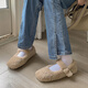 Kamulo Light Luxury 2023 Niche Street Trendy Fur Single Shoes 2023 Winter New Outdoor Versatile Band Fur Shoes Black 35