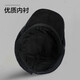 SOMUBAY middle-aged and elderly hats autumn and winter men's style plaid beret dad old man warm casual duck bill forward hat black one size (56-58cm) adjustable