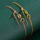 Feiyu 18K gold bracelet women's gold K gold adjustable pin chain Chopard chain plain chain Au750 girls gift 18K gold