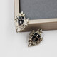 Xifei men's mini lapel pin brooch dual-purpose alloy painting oil cross crown shield brooch suit shirt accessories a pair of crown and shield