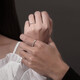 Core luxury engraved Möbius ring couple ring, a pair of men and women, light luxury couple ring, adjustable Valentine's Day gift, couple