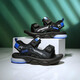Guirenniao boys' sandals 2025 new style 5 summer 4 soft sole 6 children's shoes 12 medium and large children 15 years old 7 boys 8 children 9 black blue 24 (inner length 15.5/foot length 15.0)