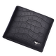 Sept Wolf Men's's Wallet Wallet Threet Full Full en cuir véritable en cuir bref Crocodile peut être placé sur le clip de permis de conduire Pure Couche de tête de coche Clip de billette