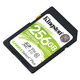 金士顿（Kingston）256GB SD存储卡 U3 V30 相机内存卡 sd卡大卡 支持4K 高速连拍 读速100MB/s 写速85MB/s