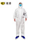 Nengdun Disposable Isolation Gown One-piece Hooded Protective Clothing Work Clothes Breathable Full Body Isolation Clothing Spray Paint Dustproof Clothing ZYFHF-01 White 45gSMS One Size