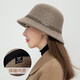 SOMUBAY Mom Hat Women's Autumn and Winter Woolen Basin Hat Winter Warm Fisherman Hat Versatile Elegant Western Style Hat Camel Default