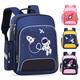 Schoolbag für Grundschule für Grundschule, erste Klasse, drei bis vier, fünf und sechs leichte Wirbelsäulenschutzmädchen Ultra-Licht-Kinder-Rucksack neuer Stil 6623 Royal Blue Yellow große Größe