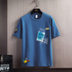 Jianfang juventud camiseta de verano Versión coreana de 12-15 años de edad de secundaria Top 14 Media y Senior Algodón Pure Cotton Slepe T9926 Azul 100 160 m (75-jin [Jin equivale a 0.5 kg])