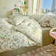 Jingsheng Bed four-piece set double-layer yarn summer bedding Yiye-yellow 1.5/1.8m bed sheet four-piece set