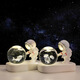 Fascini Astronaut Night Light Little Prince Crystal Ball Luminous Base Desktop Ornament Birthday Gift Beloved Astronaut-Solar System Gift Box