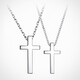 MZMZ Platinum Couple Necklace Men's and Women's Cross Pt950 Platinum Birthday Anniversary Gift for Girlfriend and Boyfriend Platinum Necklace + Platinum Cross Women's