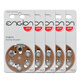 Accessoires d'aide auditive d'origine moteur d'adhésion Aide auditive batterie zinc bouton vide batterie E10E13E312E675 E312 / PR41 / 1.4V (5 planches)
