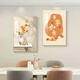 Chengzai New Chinese Restaurant Decorative Painting Persimmon Painting Dining Room Hall Hanging Painting Two-Link Japanese Kitchen Dining Table Background Wall Mural JD15937 40*60/40*60 Crystal Picture Ps Gold Frame