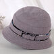 UKCF old lady hat summer thin middle-aged women's hat spring and autumn cloth hat mom basin hat elderly fisherman hat casual old man hat grandma sun hat leather red 55-58cm adjustable