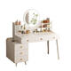 Xiangyu Dressing Table and Cupboard Integrated 2025 New Dressing Table Bedroom Small Apartment Light Luxurious Bedside Table Retractable Dressing Table Recommended Single Table Six Drawers + Lamp Mirror Yunxi White 120cm