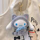 SunToMoon Cute Kuromi Cat Plush Doll Keychain Melody KT Cute Pet Doll School Bag Pendant Creative Gift Hello Kitty Kitten