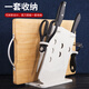 Lihuang Kitchen Knife Set Cutting Board Kitchen Supplies Kitchenware Chopping Board Spatula Kitchen Knife Full Set Chopping Board Combination Knife Holder Collection Nan Bamboo Board Kitchen Knife Hot Pot 7-piece Set
